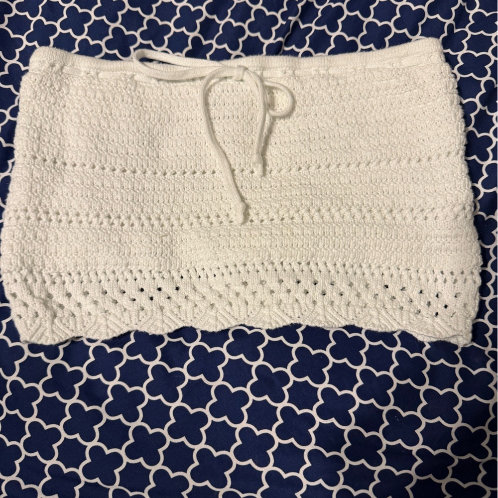 Hollister crocheted sweater tube top